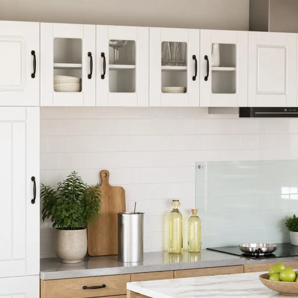 Wall Glass Cabinet for Kitchen Storage
