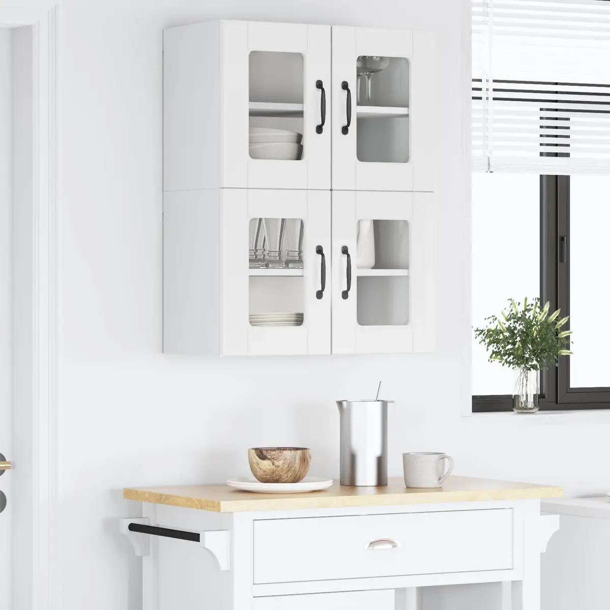 Wall Glass Cabinet for Kitchen Storage