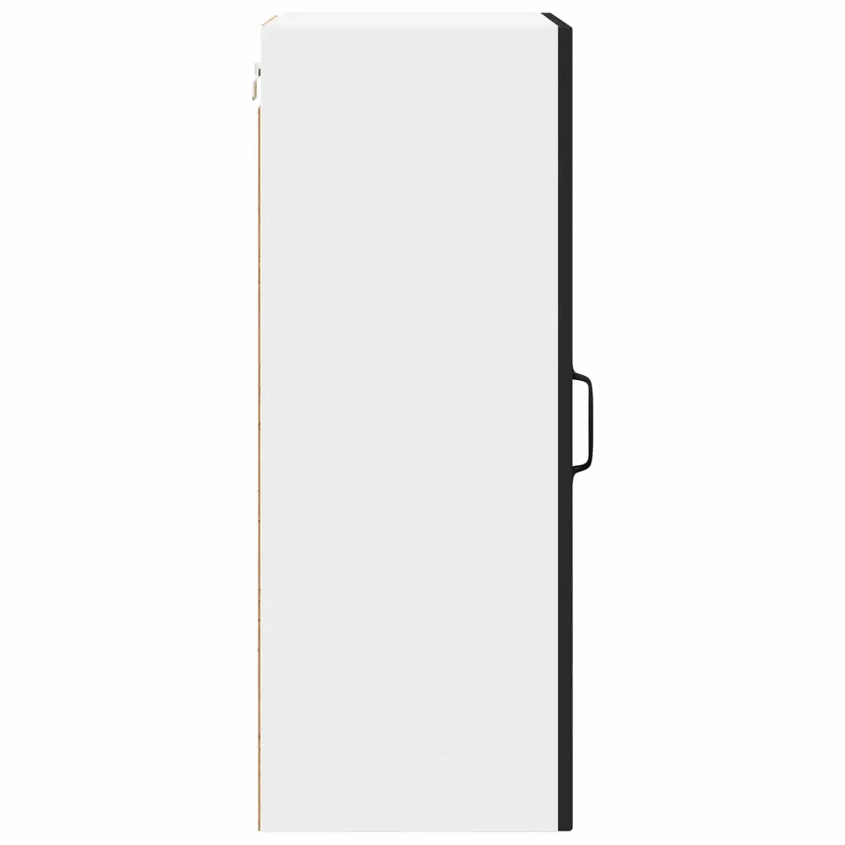 Wall Glass Cabinet Black Modern Kitchen Shelving Unit 40x31x80cm