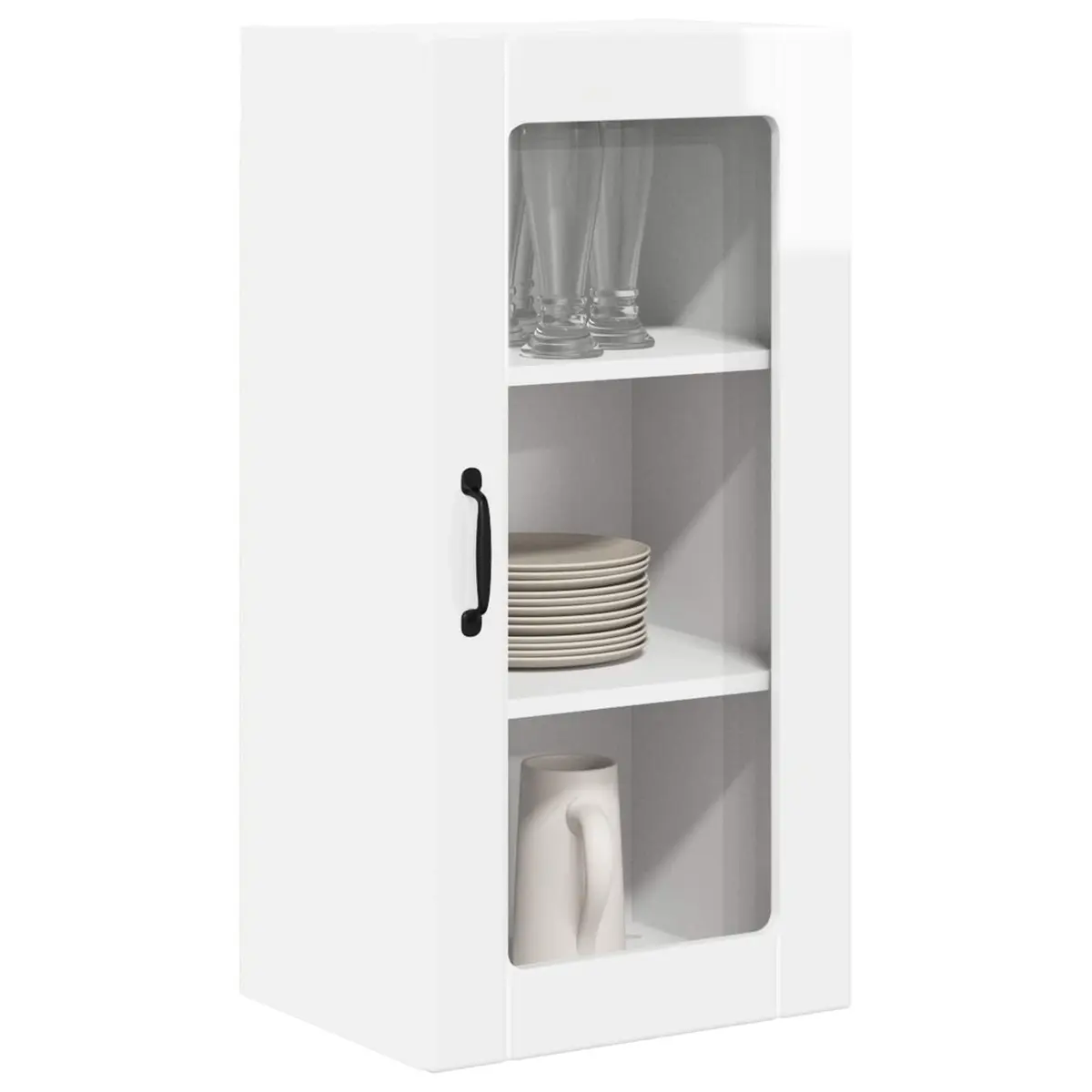 Wall Mounted Kitchen Cabinet High Gloss White 40 x 31 x 80 cm