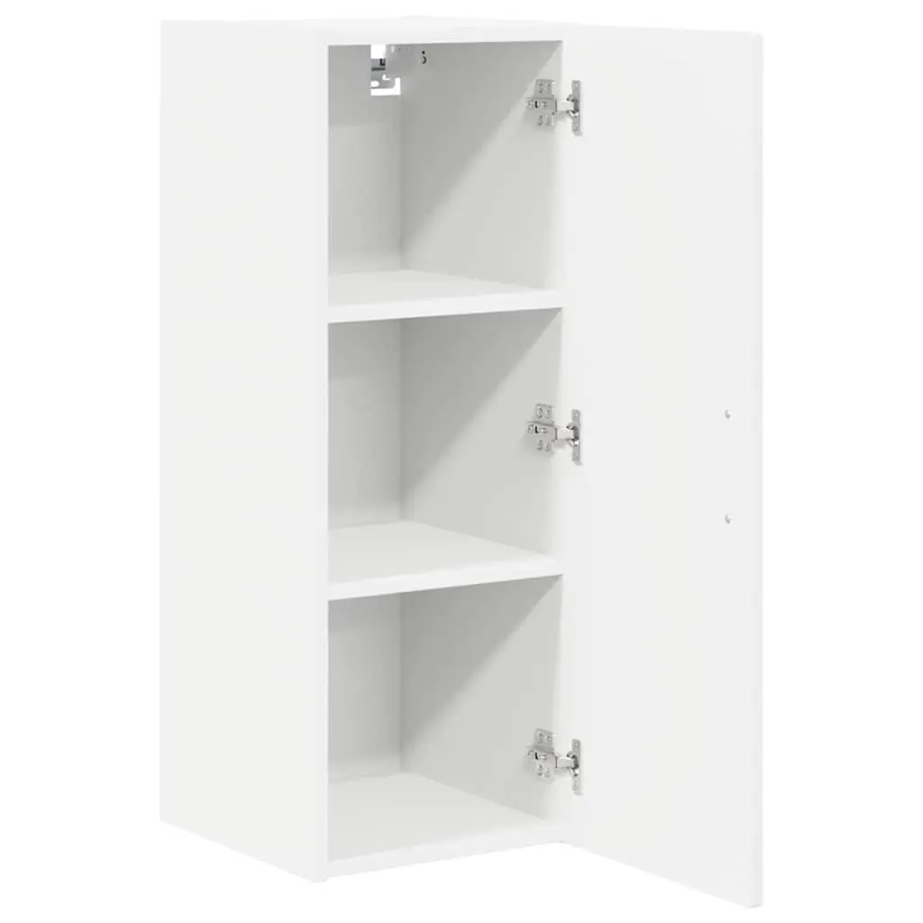 Wall Cabinet Kitchen Storage Unit White Engineered Wood Mounted Shelves 30 x 31 x 80 cm