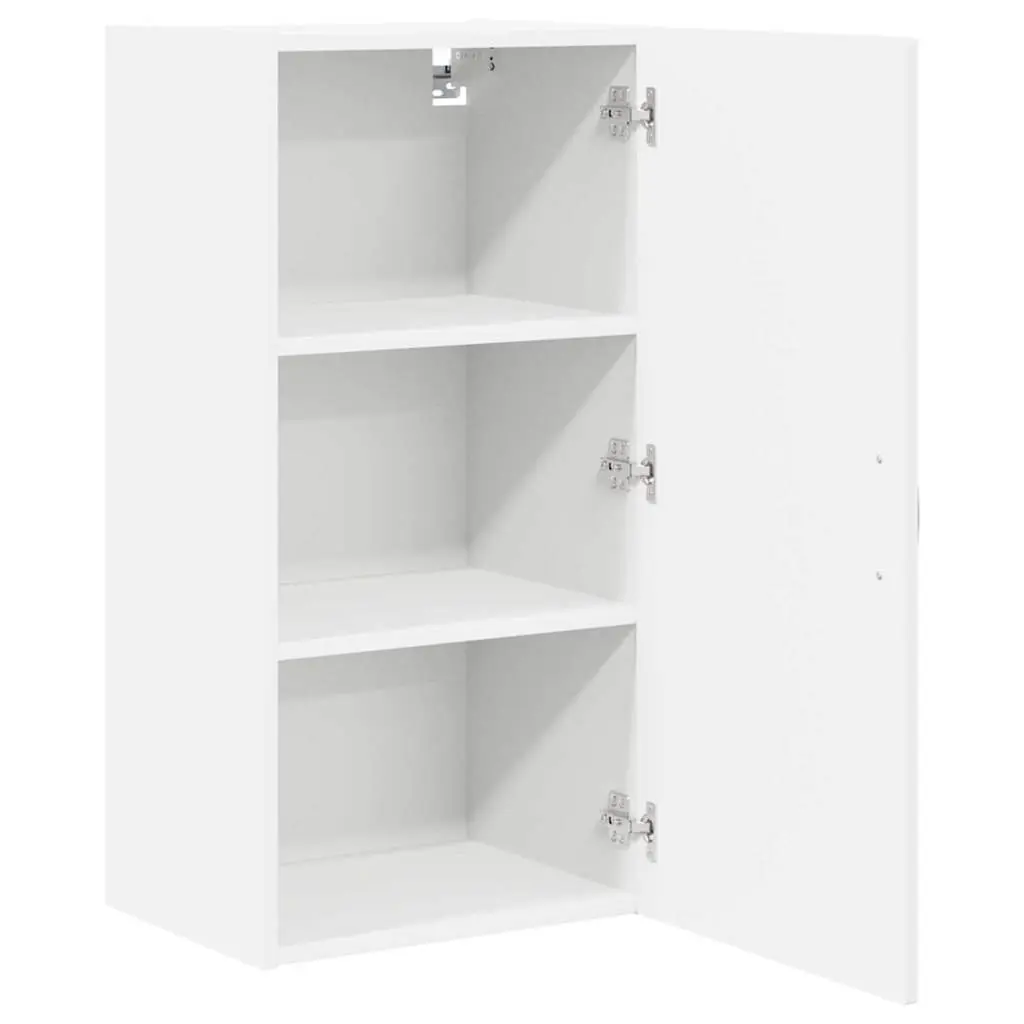 Wall Cabinet Kitchen Storage White Wall-mounted 40x31x80cm Engineered Wood Shelves Unit