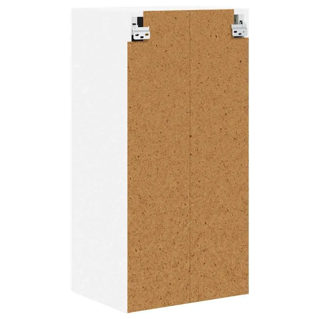 Wall Cabinet Kitchen Storage White Wall-mounted 40x31x80cm Engineered Wood Shelves Unit
