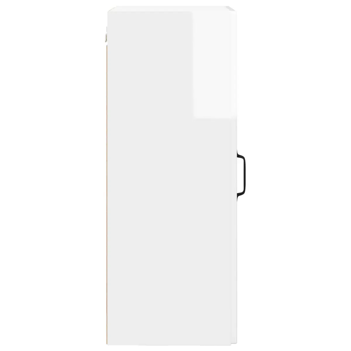 Wall Cabinet Kitchen Storage High Gloss White Modern Shelves Compartments
