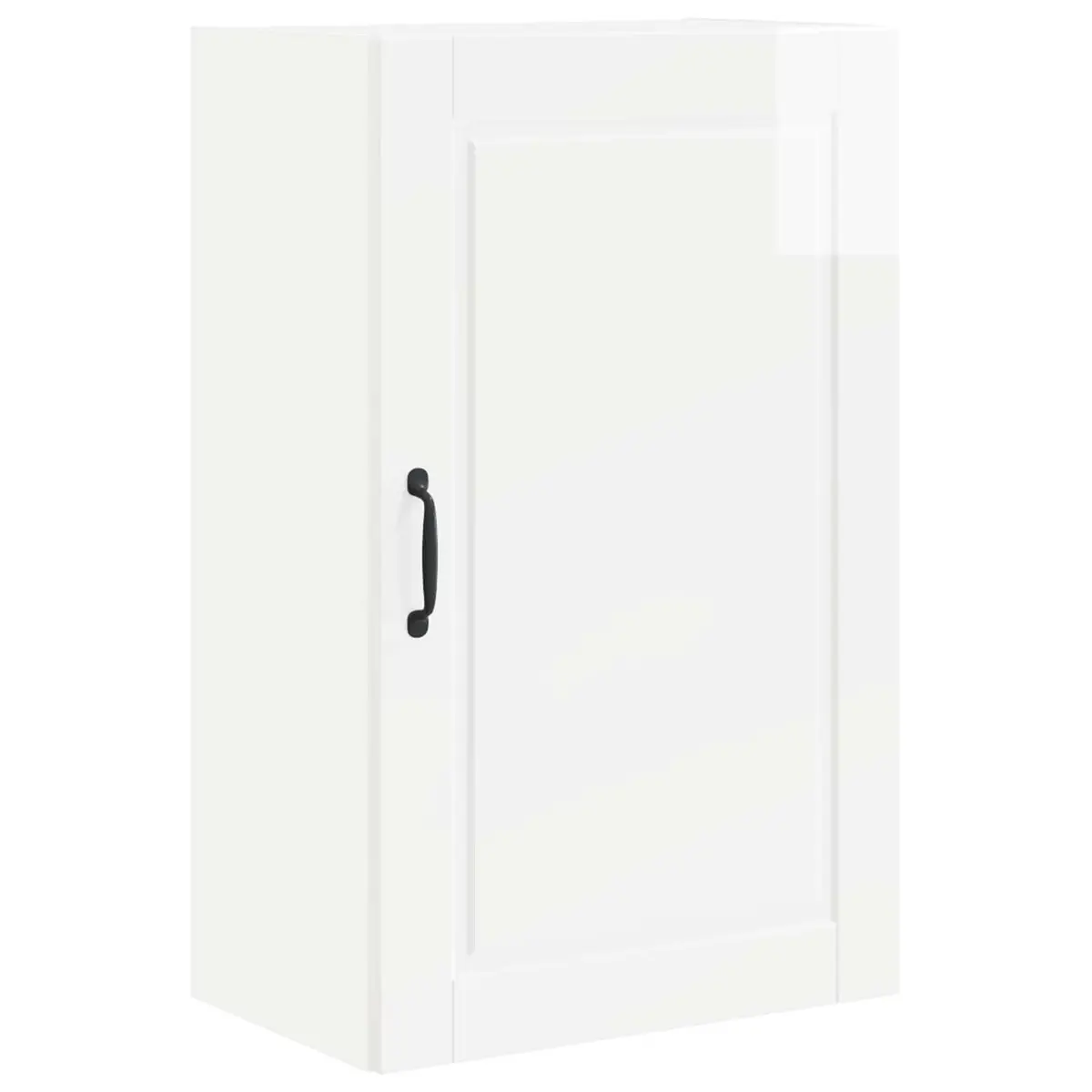 Wall Cabinet Kitchen Storage High Gloss White Engineered Wood 50x31x80cm