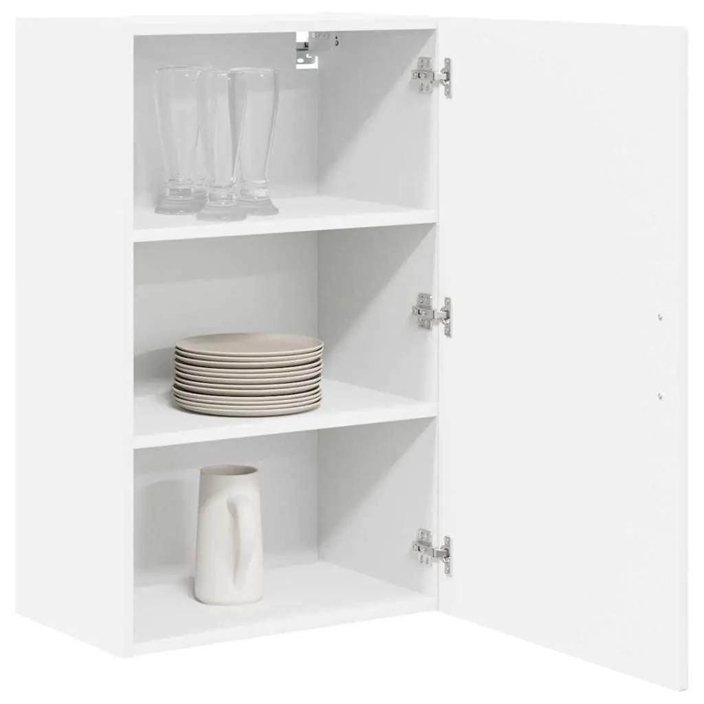 Wall Cabinet Kitchen Storage High Gloss White Engineered Wood 50x31x80cm