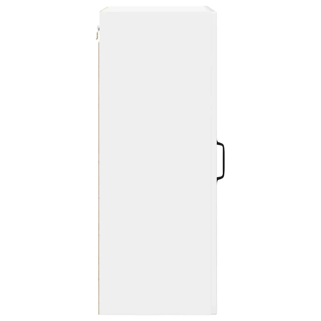 Wall Cabinet Kitchen Storage High Gloss White Engineered Wood 50x31x80cm