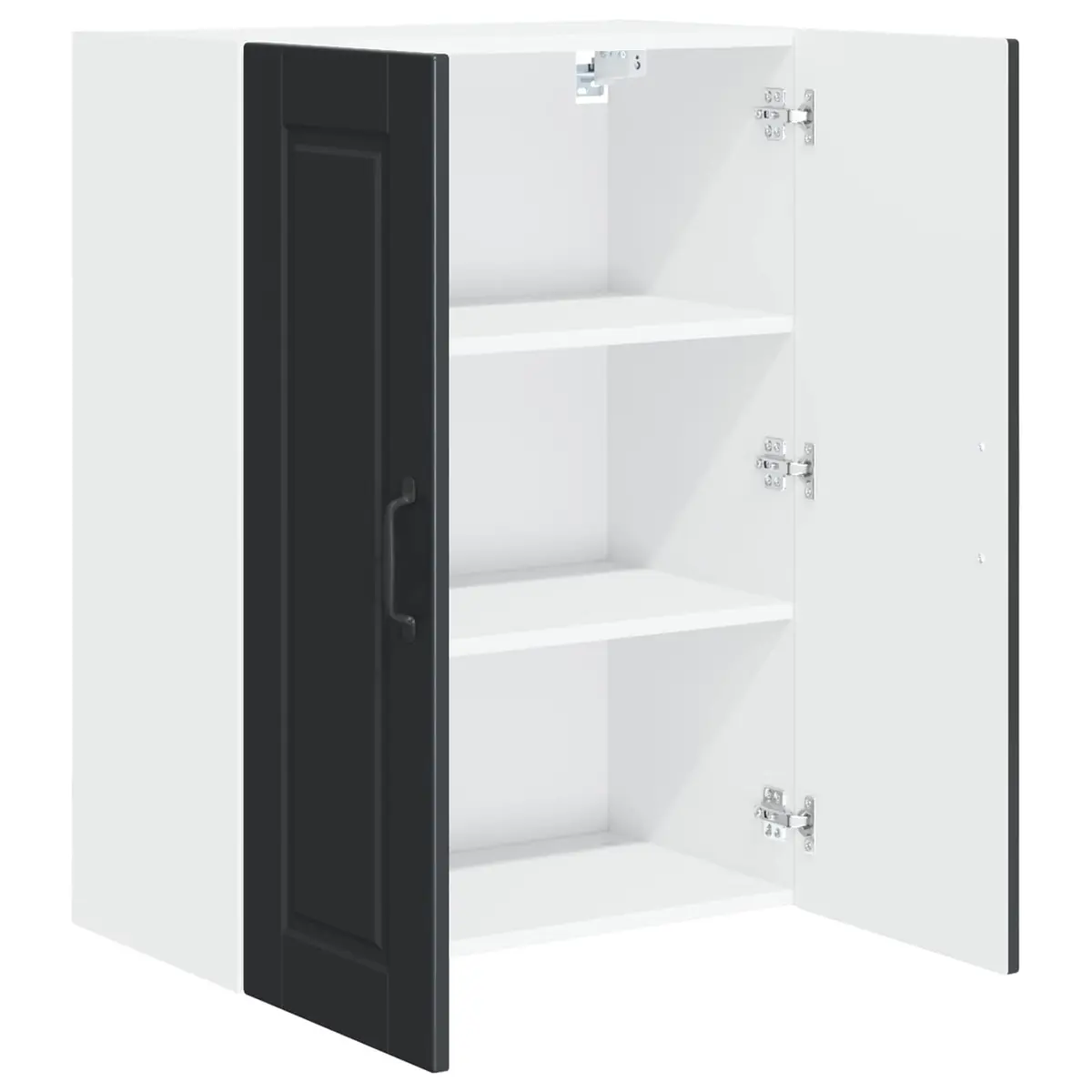 Wall Cabinet Engineered Wood Black 60x31x80cm