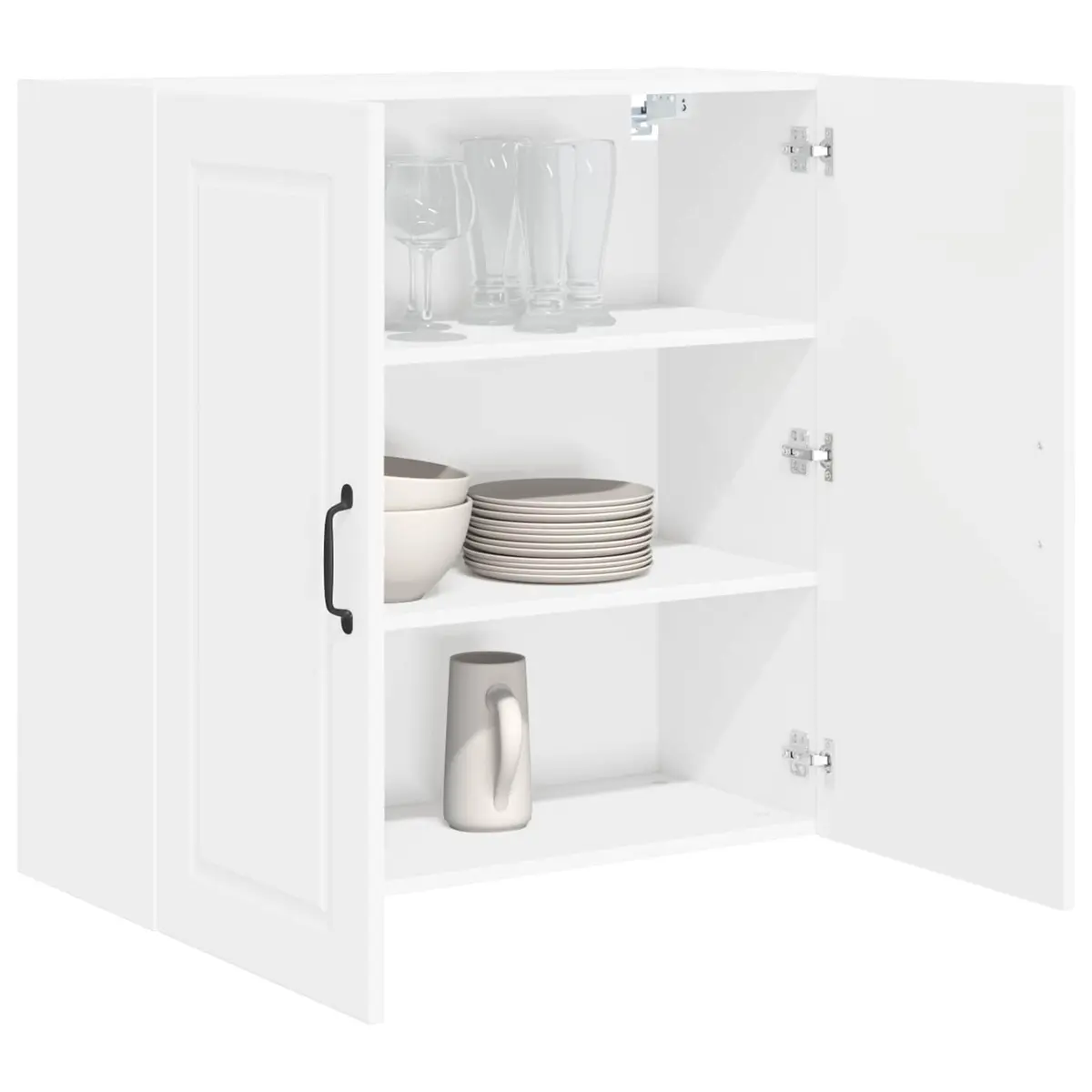 Wall Cabinet White Engineered Wood 80 x 31 x 80 cm