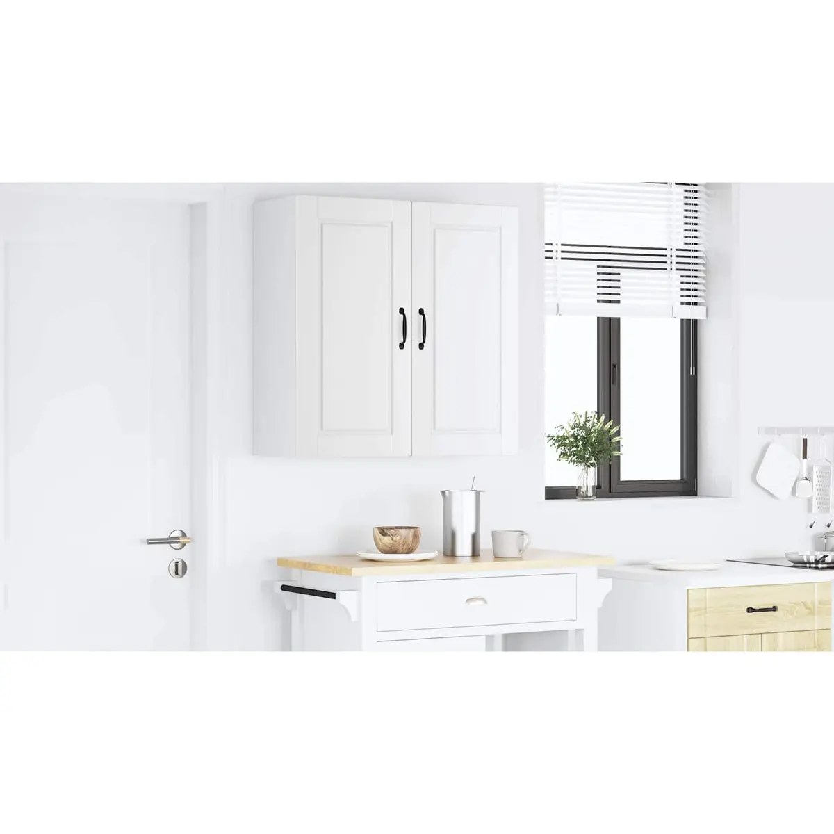 Wall Cabinet White Engineered Wood 80 x 31 x 80 cm