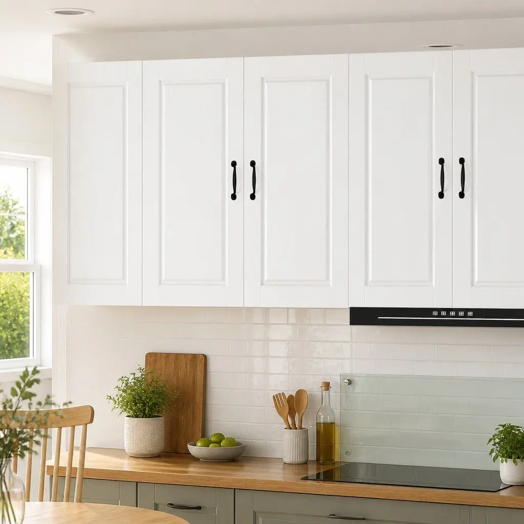 Wall Cabinet High Gloss White Engineered Wood Modern 80x31x80cm