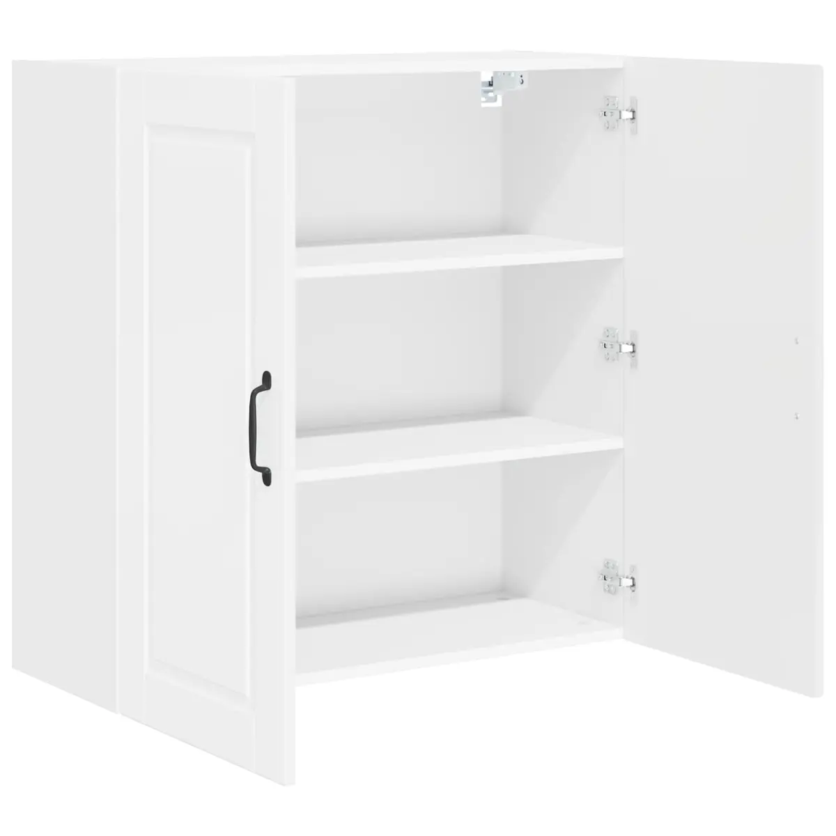 Wall Cabinet High Gloss White Engineered Wood Modern 80x31x80cm