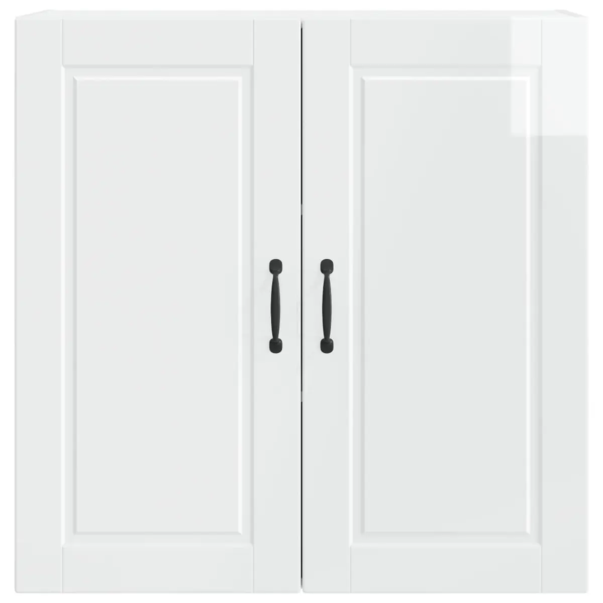 Wall Cabinet High Gloss White Engineered Wood Modern 80x31x80cm