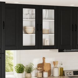 Elevate Your Kitchen with PORTO Black Wall Storage