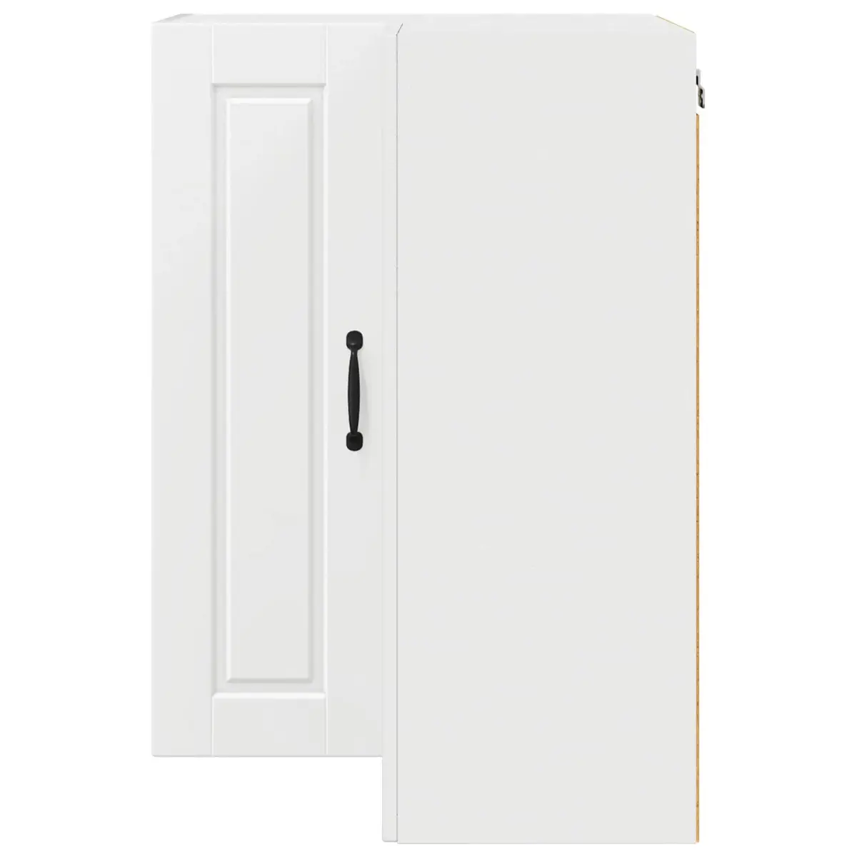 Wall Corner Kitchen Cabinet White 57x57x80cm Storage Shelves Compartments