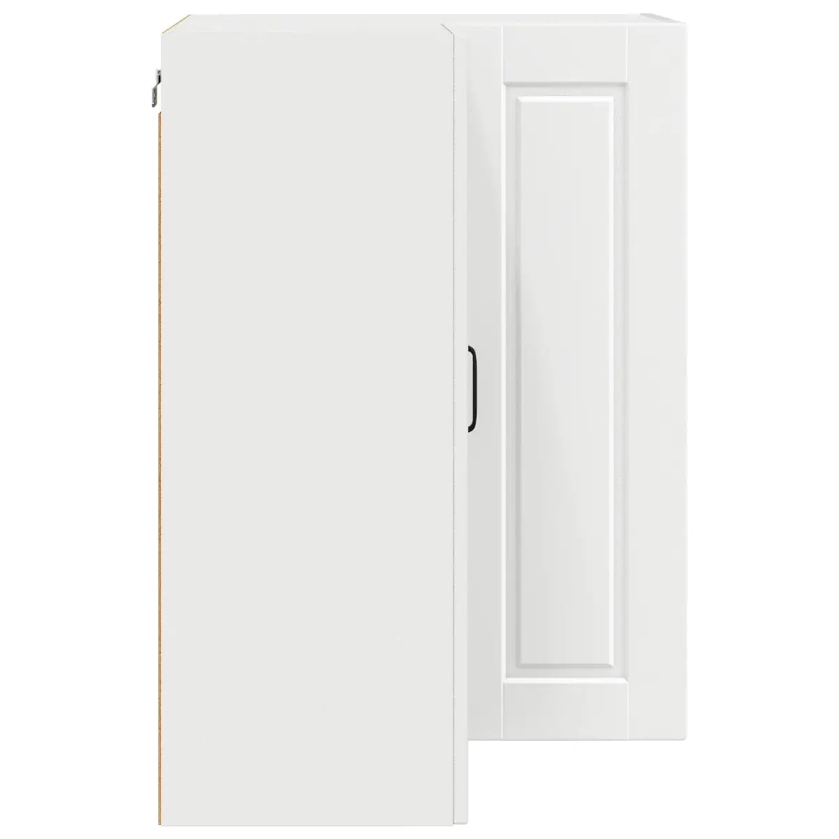 Wall Corner Kitchen Cabinet White 57x57x80cm Storage Shelves Compartments