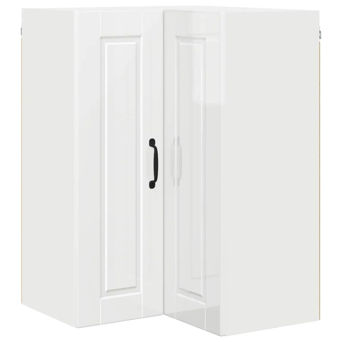 Wall Corner Cabinet High Gloss White 57 x 57 x 80 cm