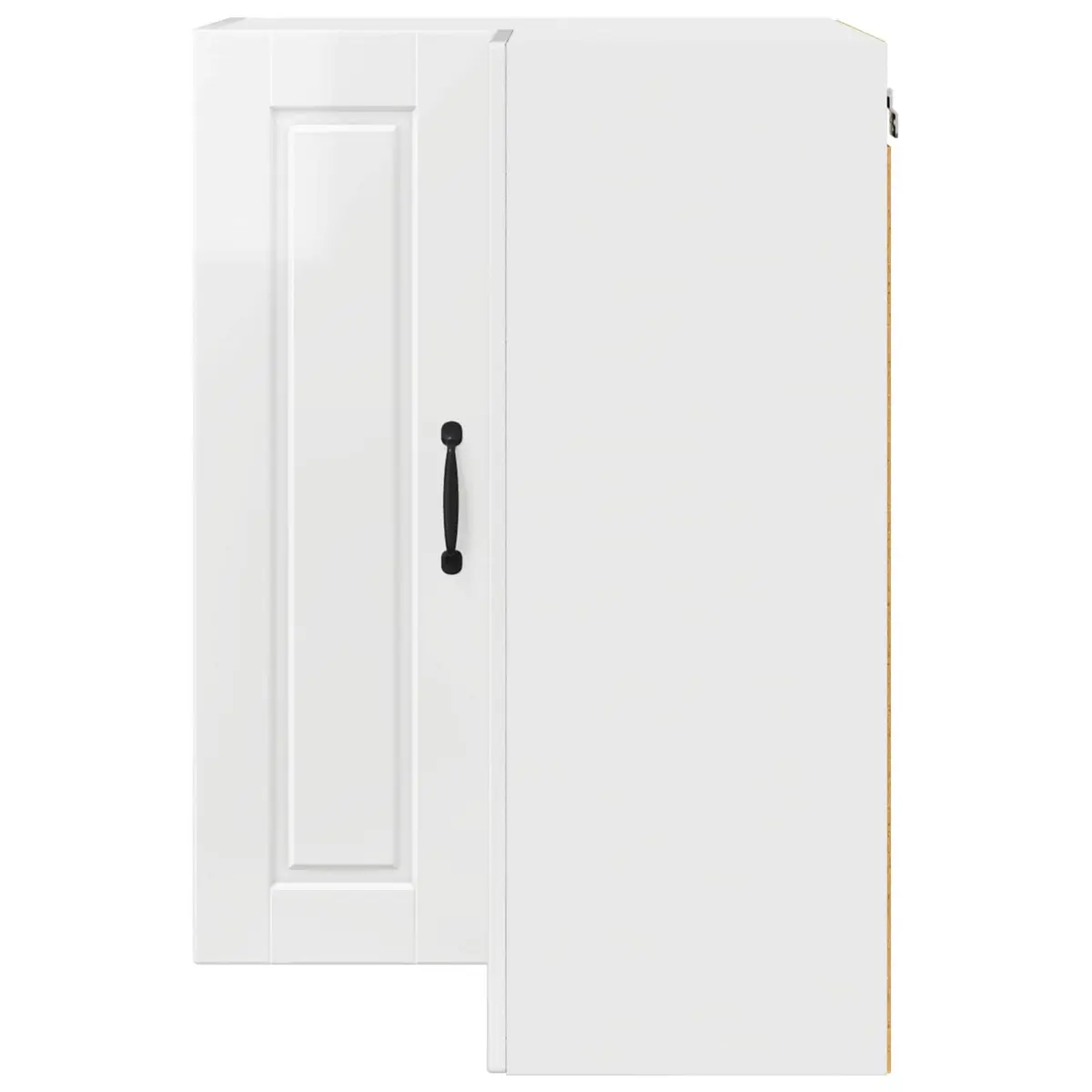 Wall Corner Cabinet High Gloss White 57 x 57 x 80 cm