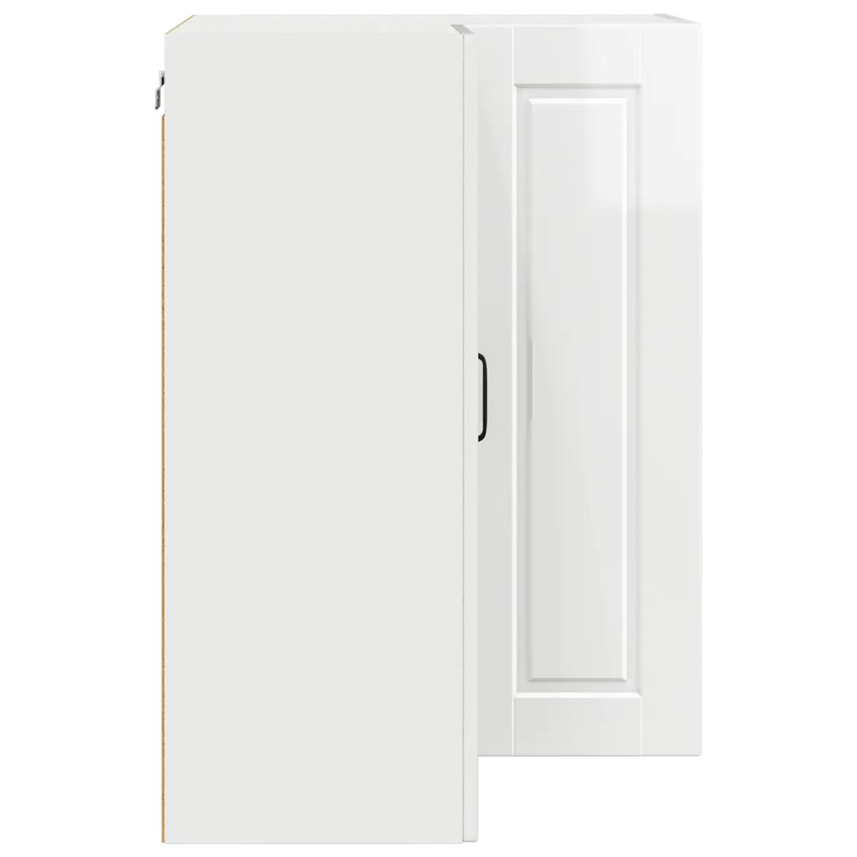 Wall Corner Cabinet High Gloss White 57 x 57 x 80 cm
