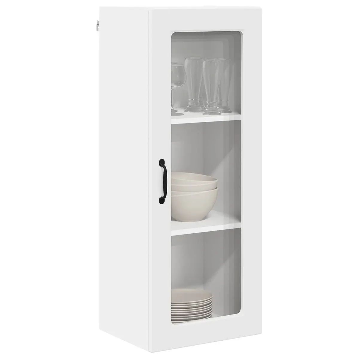 Wall-Mounted Kitchen Cabinet White Engineered Wood 40x31x100cm