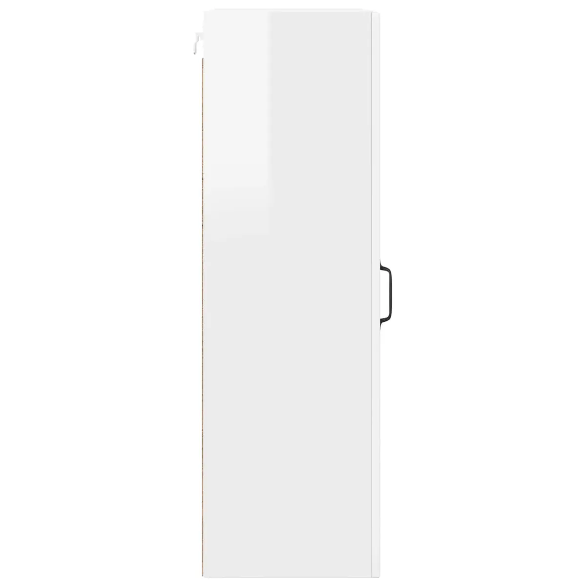Wall Cabinet Kitchen Storage High Gloss White Engineered Wood Shelves