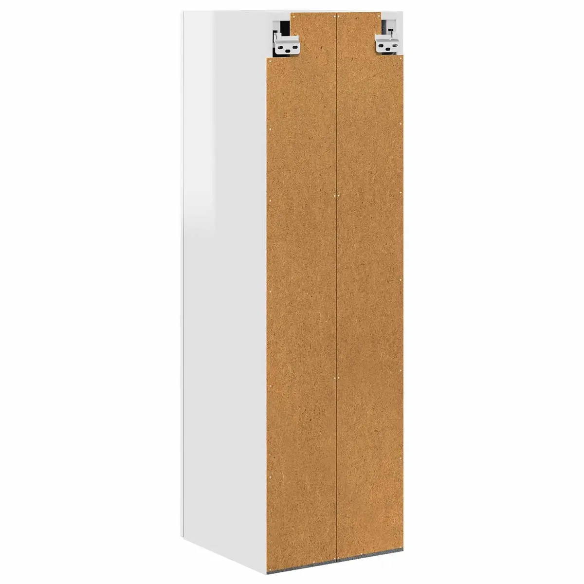 Wall Cabinet Kitchen Storage High Gloss White Engineered Wood Shelves