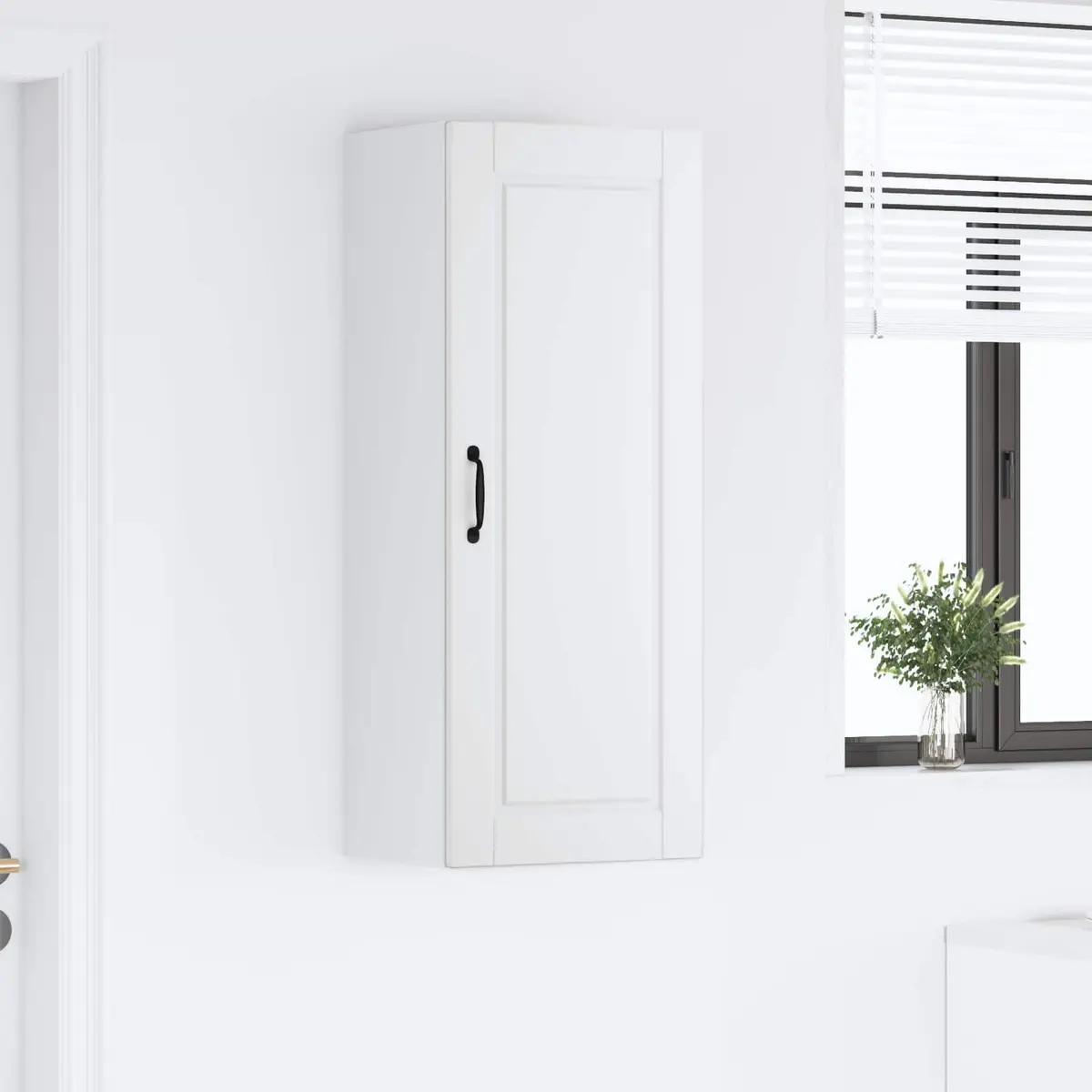 Wall Cabinet White Engineered Wood 40 x 31 x 100 cm