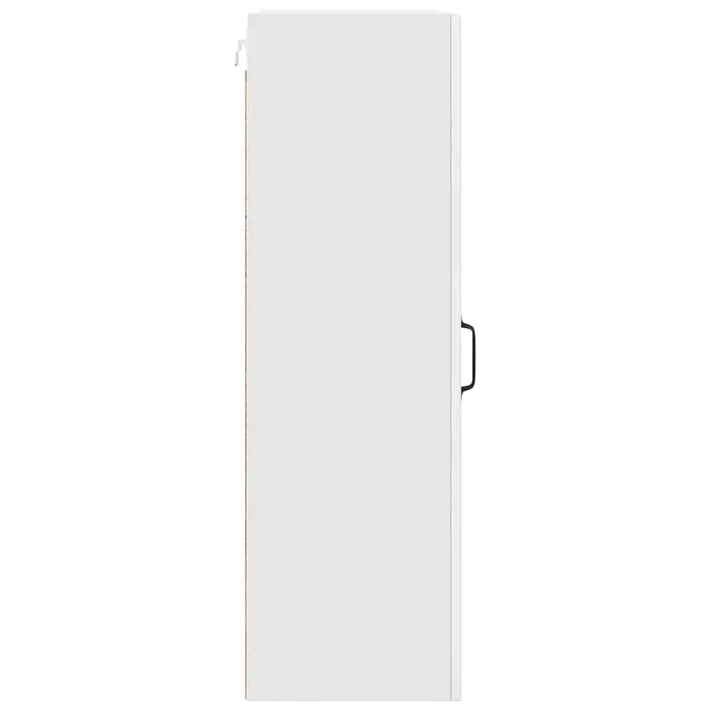 Wall Cabinet High Gloss White Modern Engineered Wood 40 x 31 x 100 cm