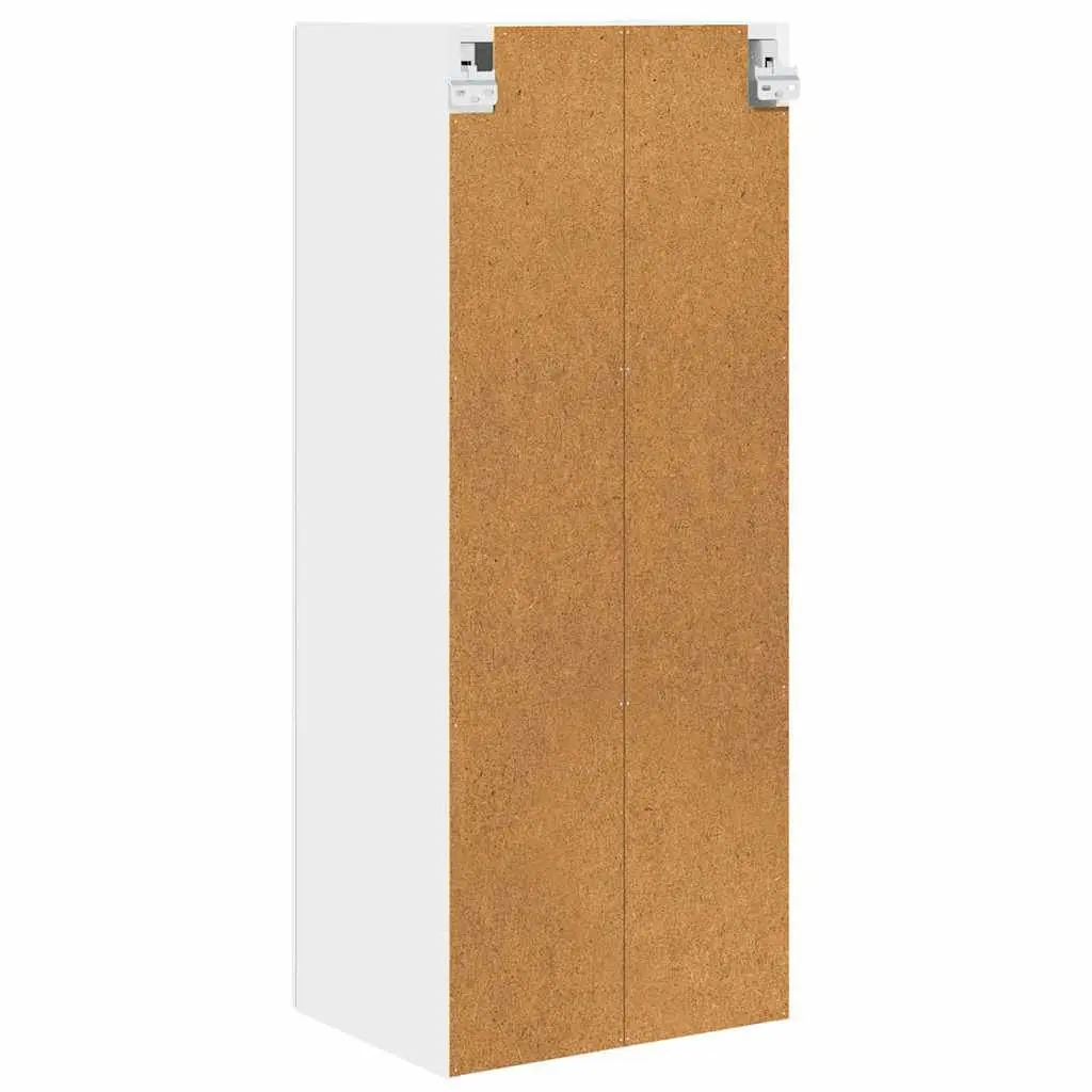 Wall Cabinet High Gloss White Modern Engineered Wood 40 x 31 x 100 cm