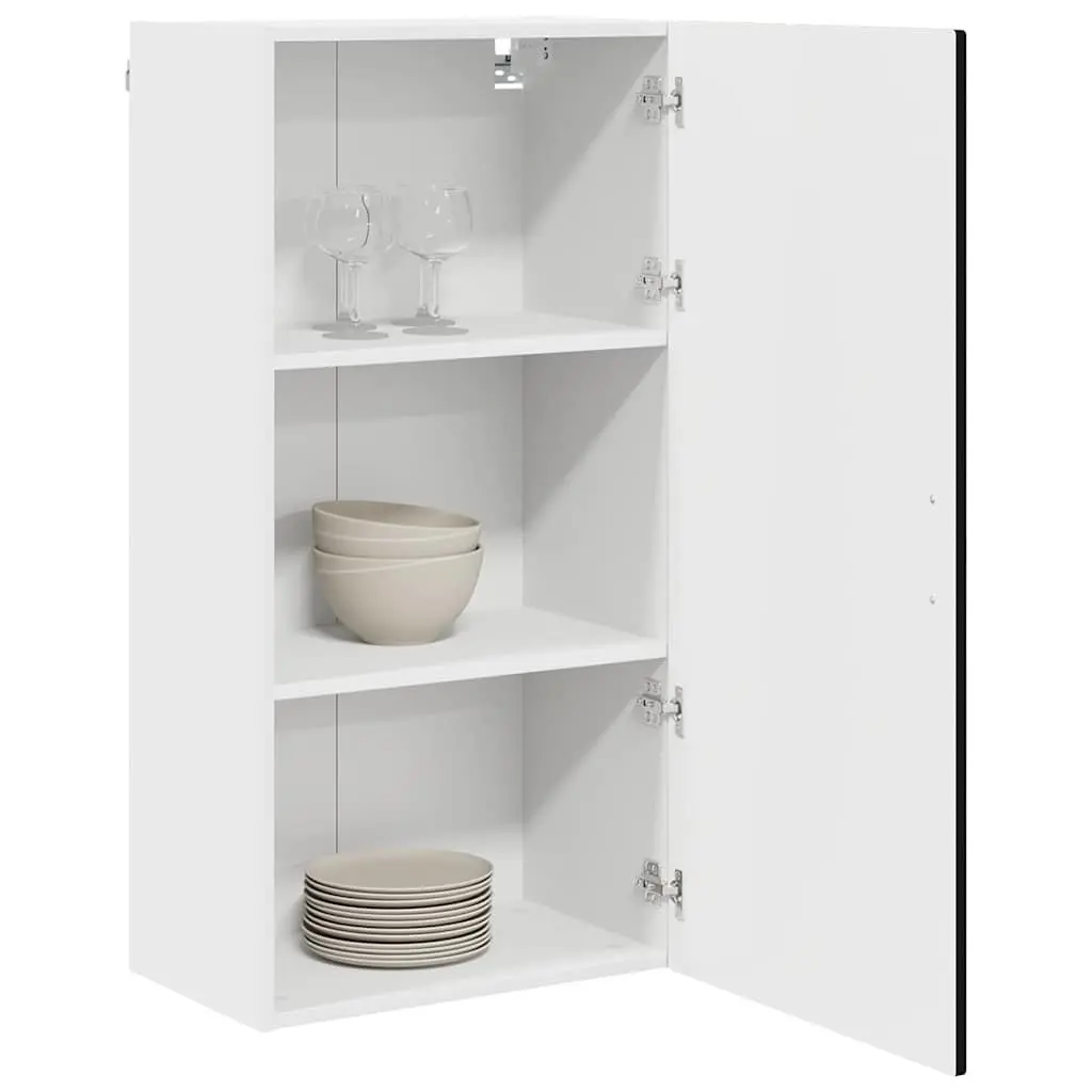 Wall Cabinet Black 50 x 31 x 100 cm Kitchen Storage Cupboard Wall Mounted
