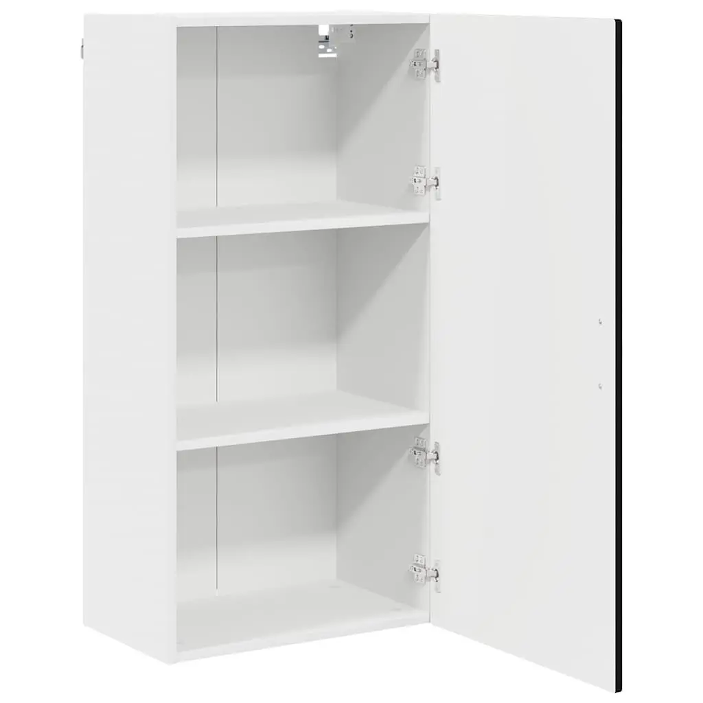Wall Cabinet Black 50 x 31 x 100 cm Kitchen Storage Cupboard Wall Mounted