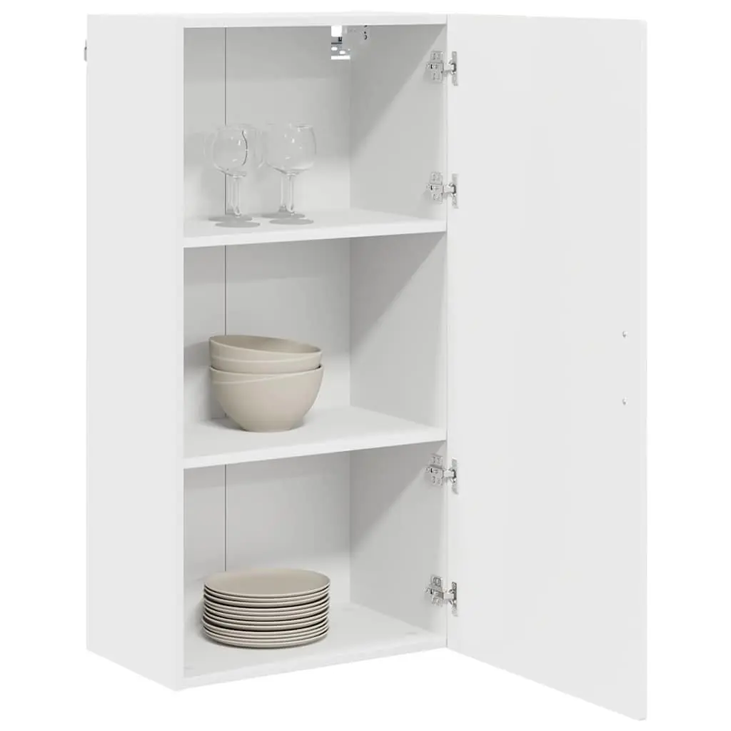 Wall Cabinet Modern High Gloss White Engineered Wood 50 x 31 x 100 cm