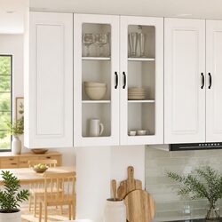 Organize Your Kitchen with This White Wall-Mounted Cabinet