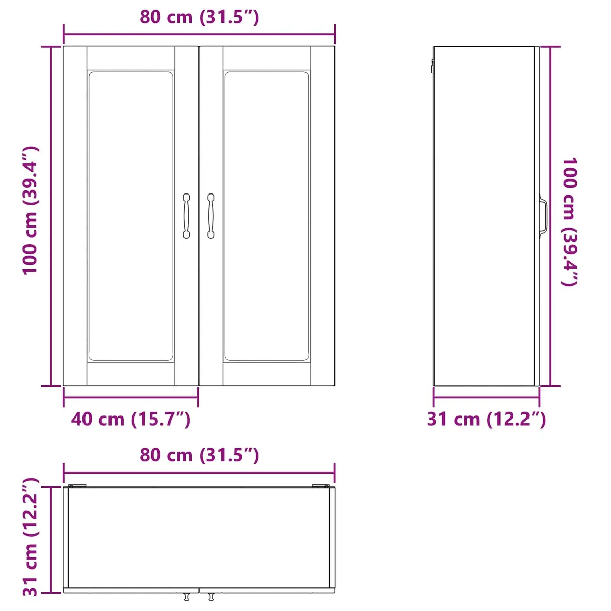 White Wall-Mounted Cabinet