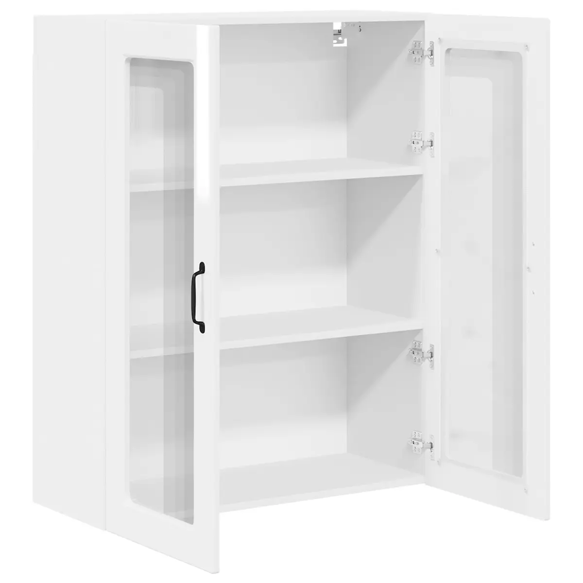 Wall Mounted Kitchen Cabinet High Gloss White Modern Furniture 80x31x100 cm
