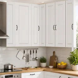 Friendly White Corner Kitchen Cabinet for Your Home 57x57x100cm