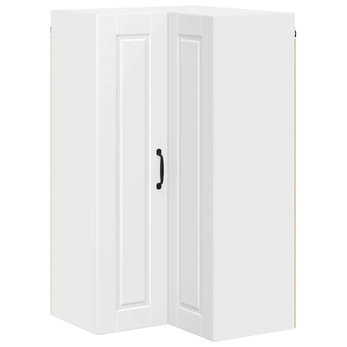 White Wall Corner Kitchen Cabinet 57x57x100cm Storage Unit Shelf Organiser