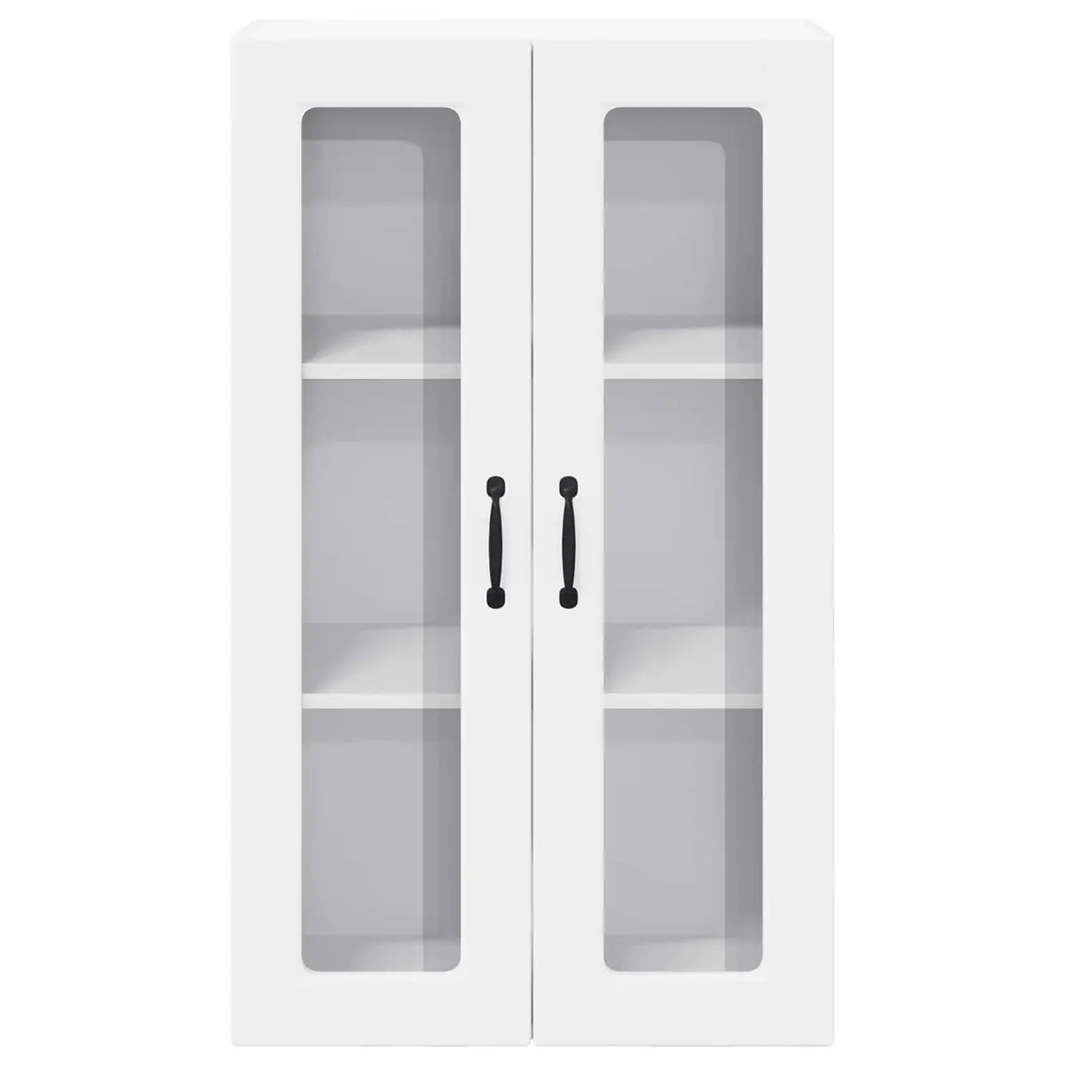 Kitchen Cabinet Wall-Mounted White Glass Front 60x31x100cm Engineered Wood Storage