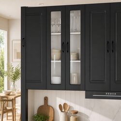 Your Black Wall-Mounted Kitchen Cabinet 60x31x100cm