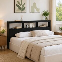 Your New Favorite Black Engineered Wood Headboard