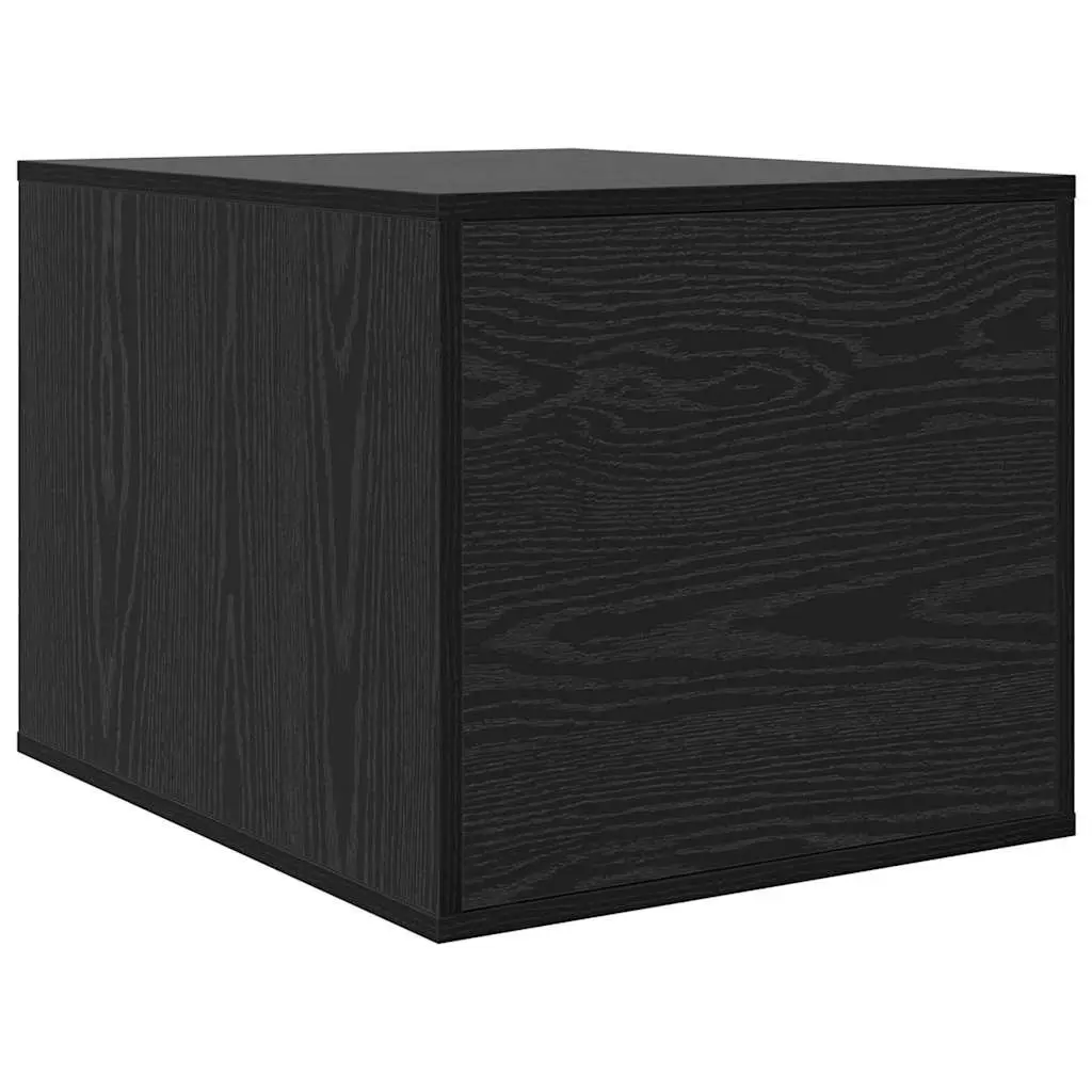 Cat Litter Box Enclosure Black Oak Wood Rectangular 47 x 59 x 42 cm