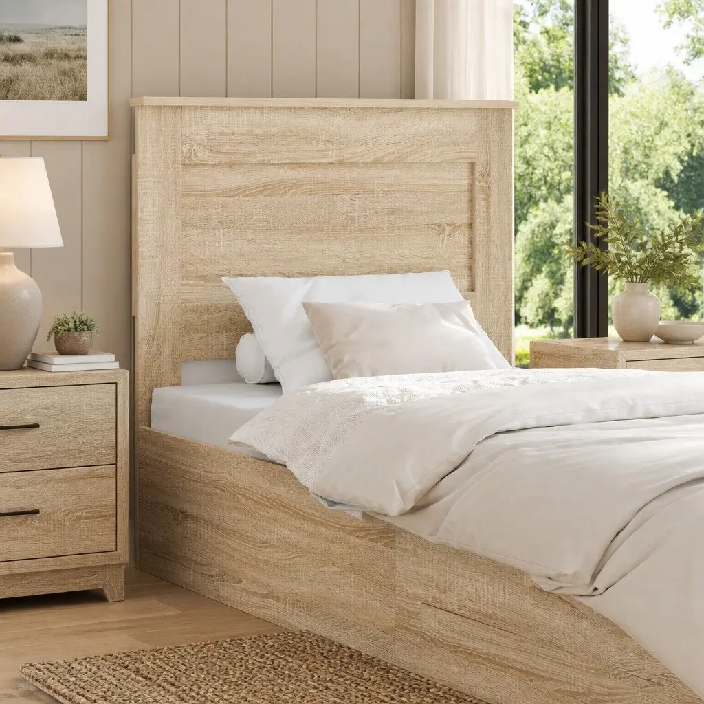 Headboard Modern Engineered Wood 90cm Brown Sonoma Oak Bedroom Furniture