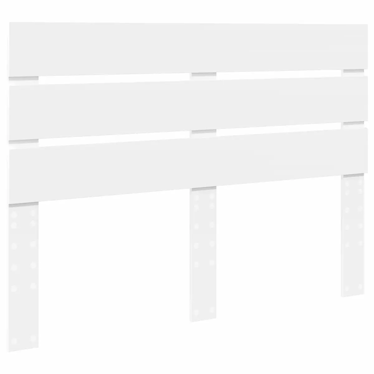 Engineered Wood Headboard Modern Minimalist White Rectangular