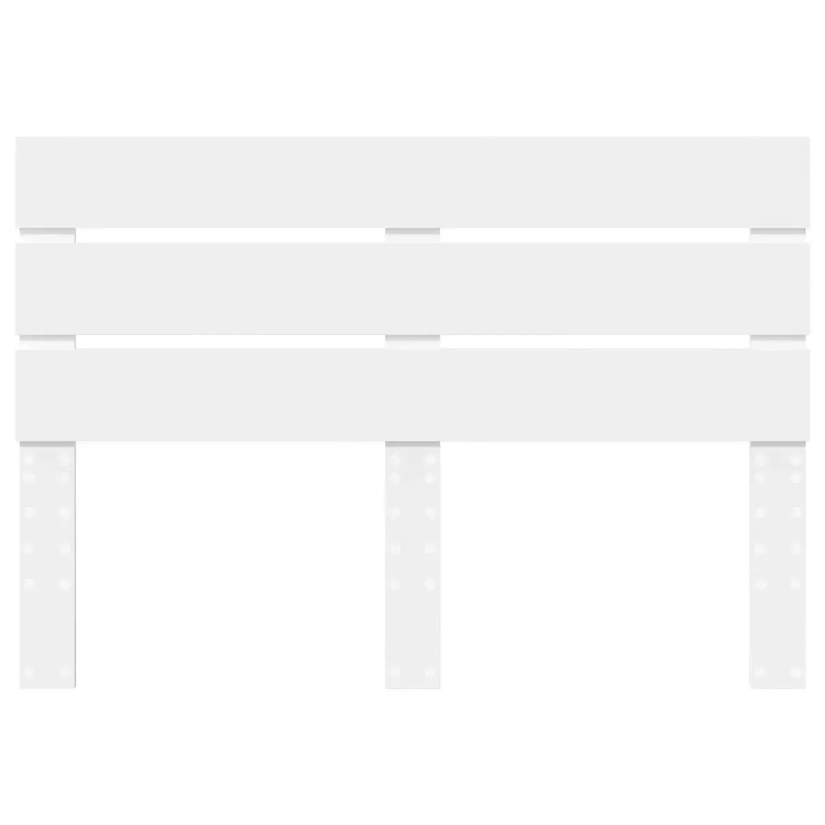 Engineered Wood Headboard Modern Minimalist White Rectangular