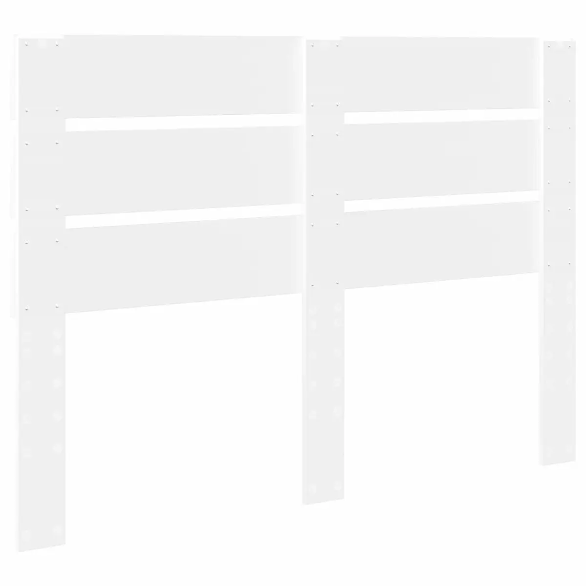 Engineered Wood Headboard Modern Minimalist White Rectangular