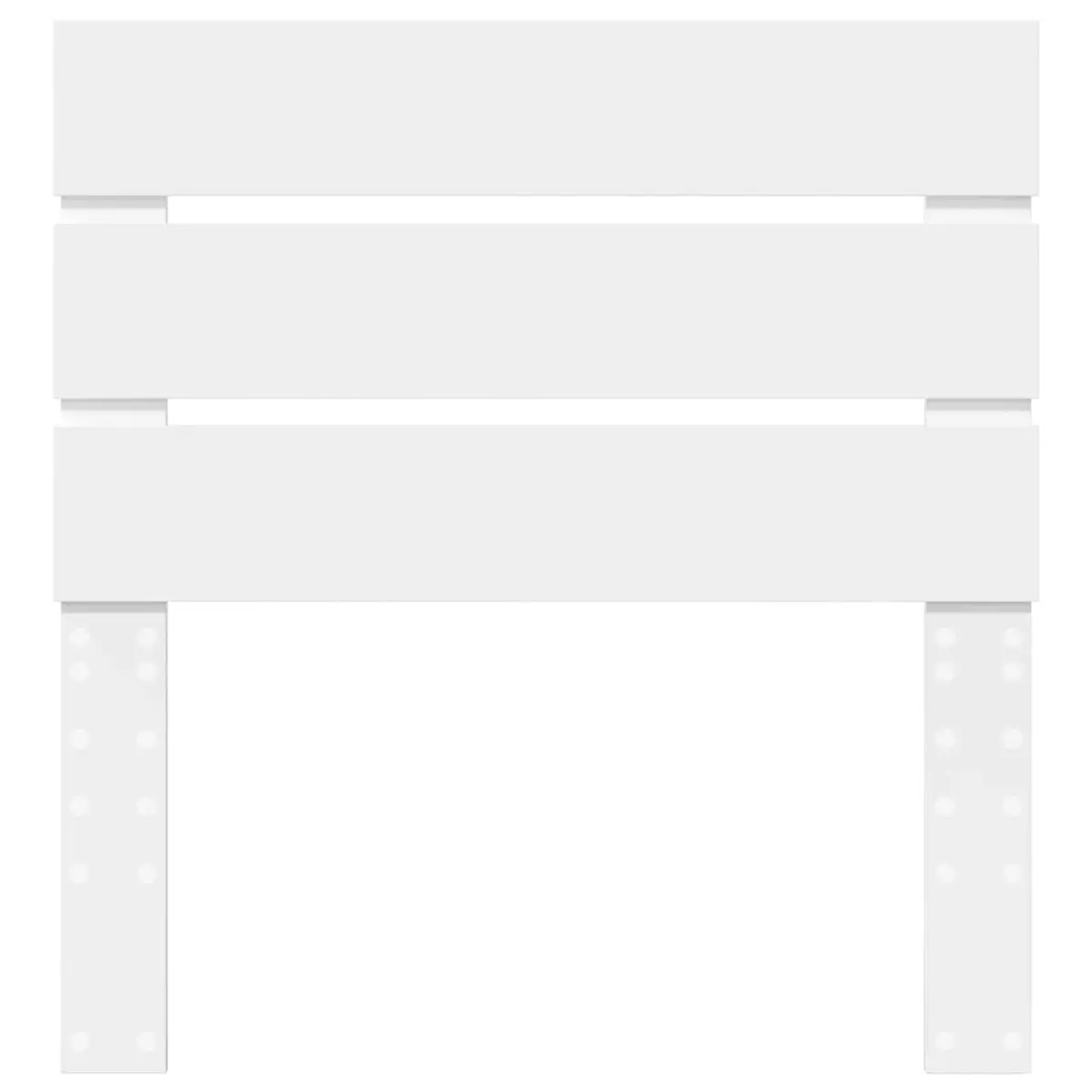 Rectangular Modern Headboard White Engineered Wood Bedroom Furniture