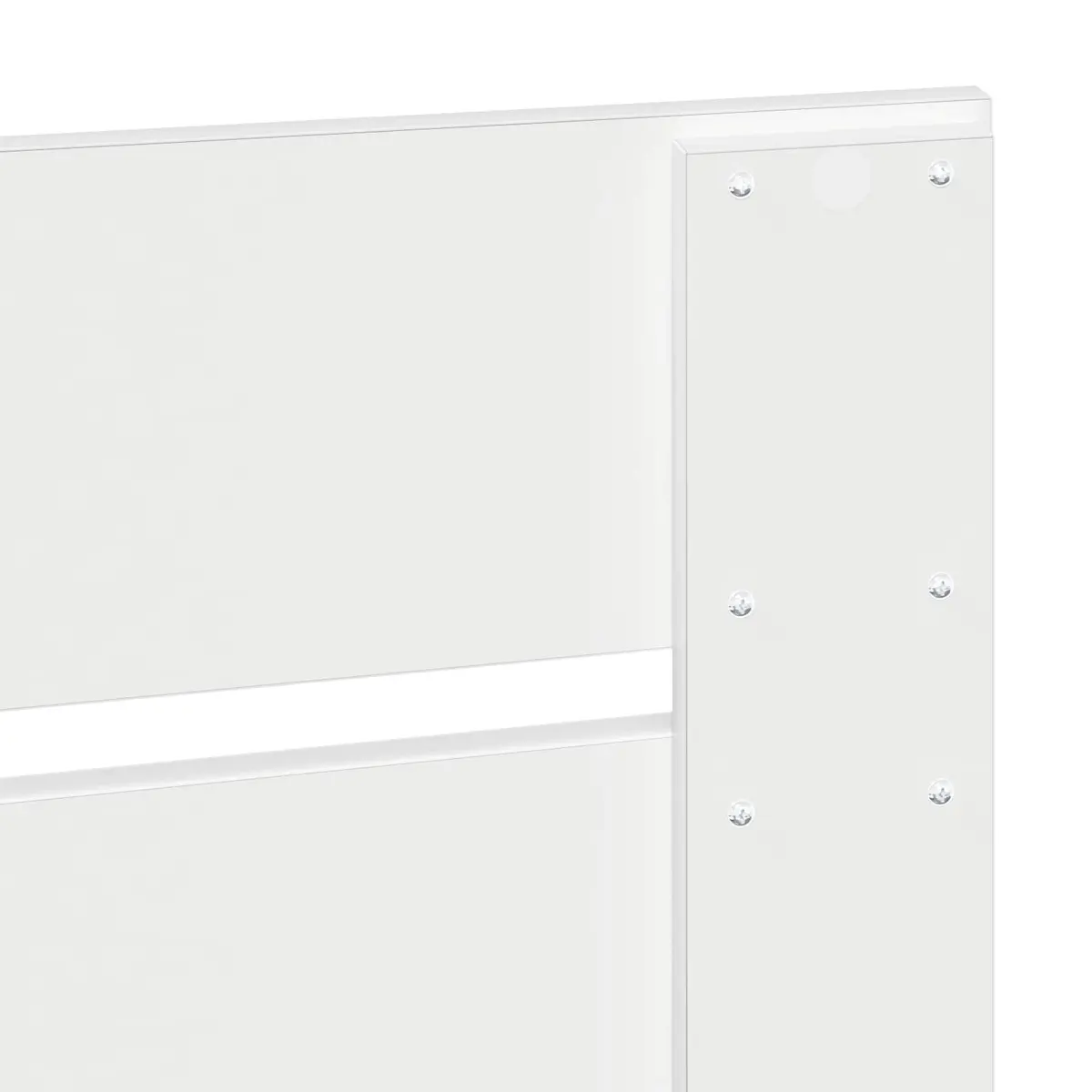Rectangular Modern Headboard White Engineered Wood Bedroom Furniture