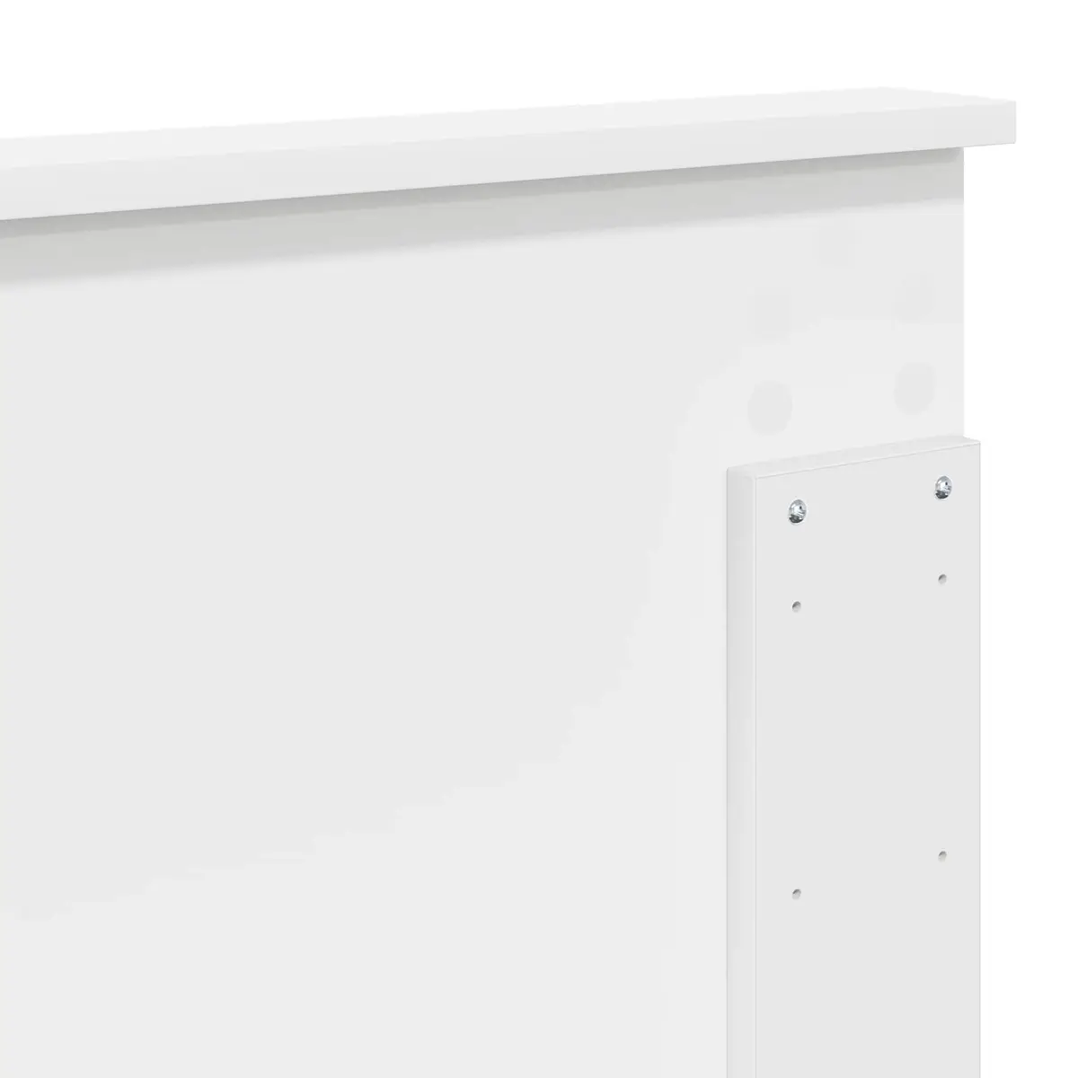 Headboard White 100 cm Wall-Mounted Bedroom Adjustable Height Modern Engineered