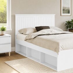 Create a Cozy Space with This White Engineered Wood Headboard