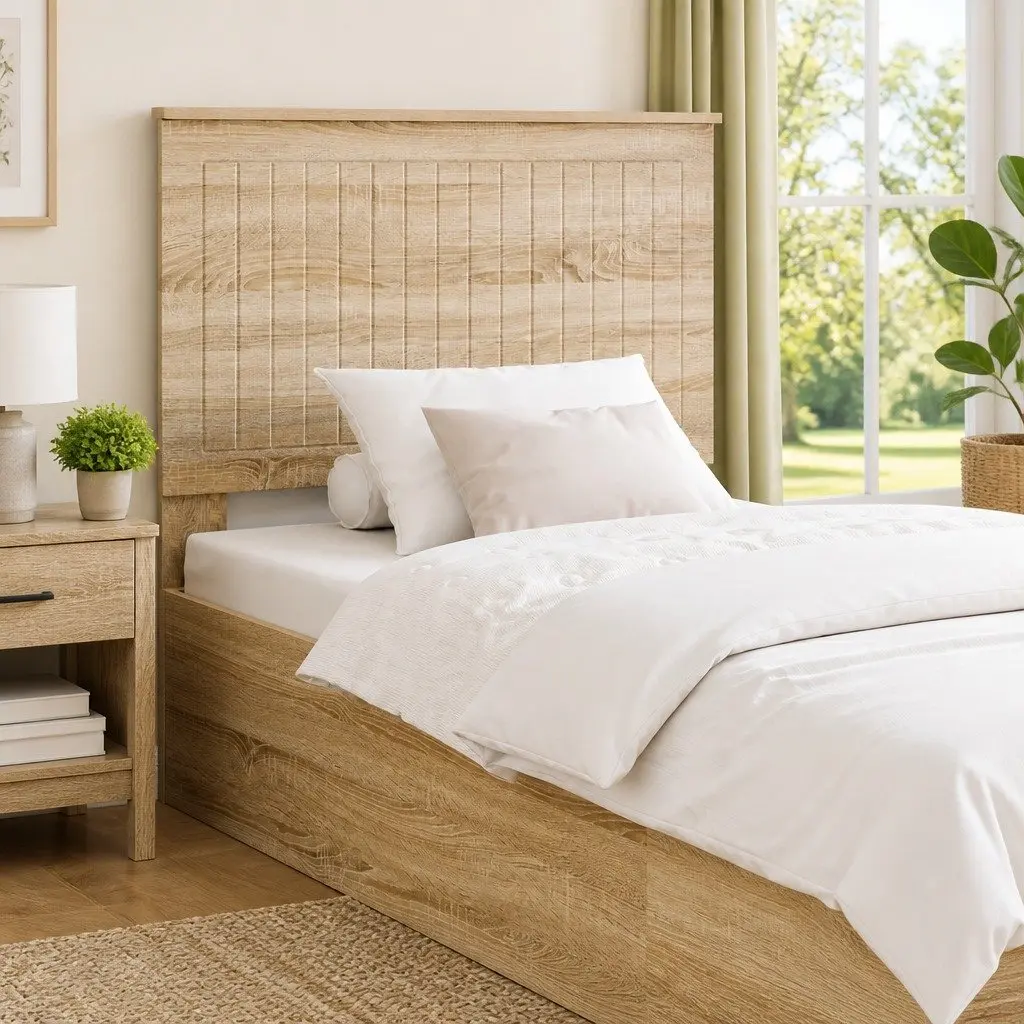 Headboard Minimalist Rectangular 90cm Engineered Wood Brown Sonoma Oak Style